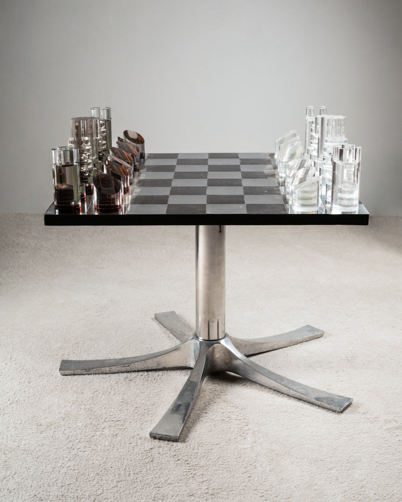 Michel Dumas – Jeu d'échecs et sa table – vue 3
