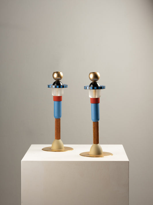 Hilton McConnico - Paire de bougeoirs Totem
