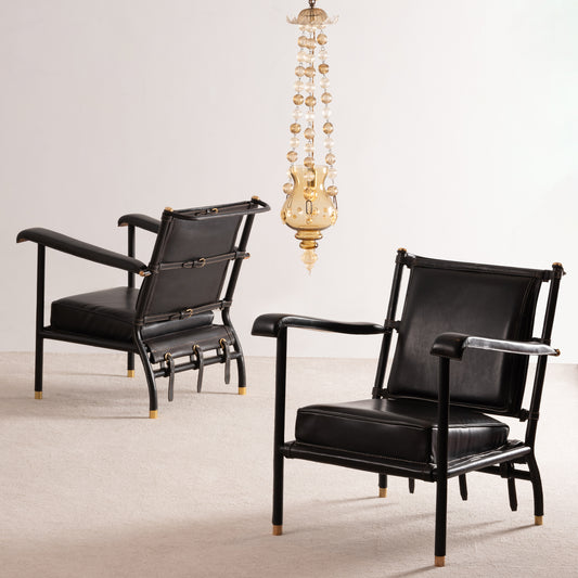 Jacques Adnet - Paire de fauteuils bas - VENDU