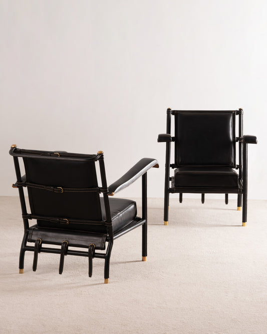 Jacques Adnet - Paire de fauteuils bas - VENDU