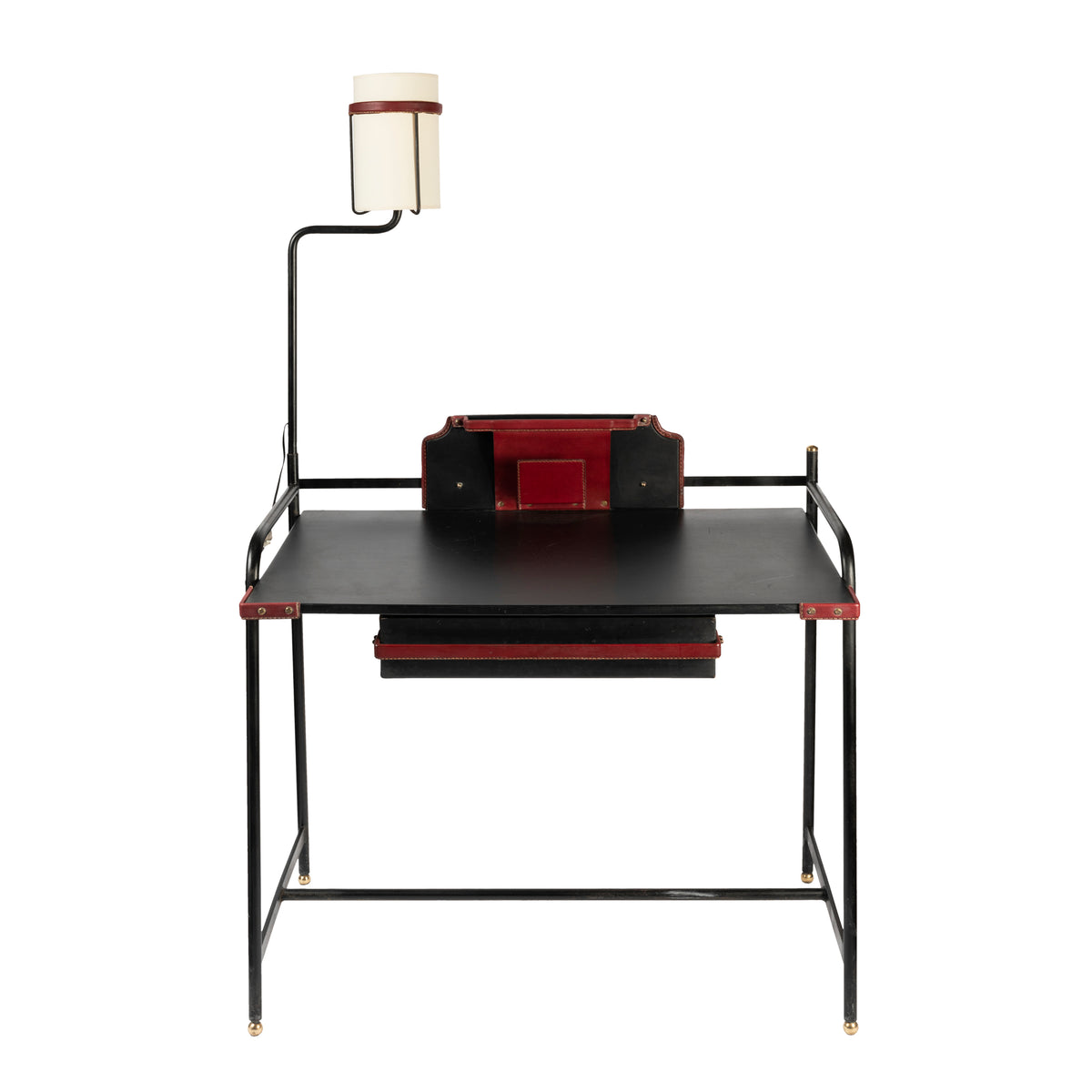Jacques Adnet – Bureau à lampe intégrée – vue 2