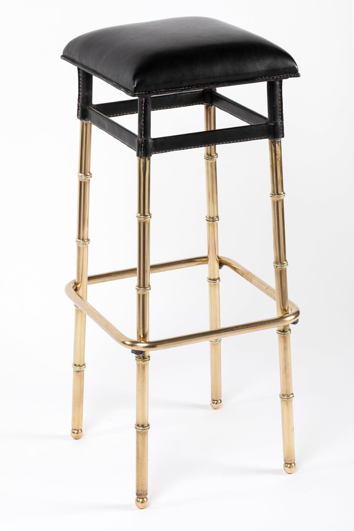 Jacques Adnet – Paire de tabourets de bar – vue 5