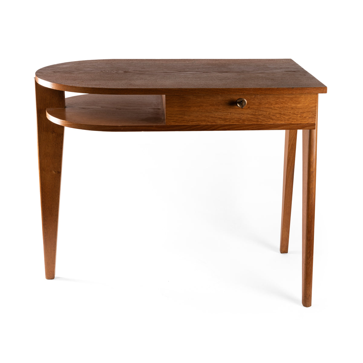 Jacques Adnet – Bureau tripode en chêne – vue 2