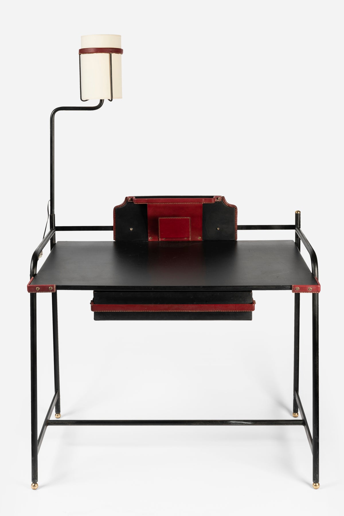 Jacques Adnet – Bureau à lampe intégrée – vue 3