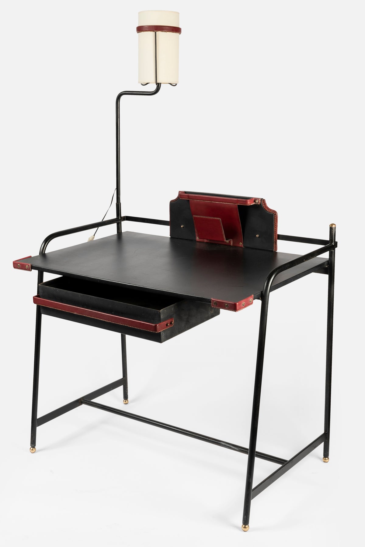 Jacques Adnet – Bureau à lampe intégrée – vue 5