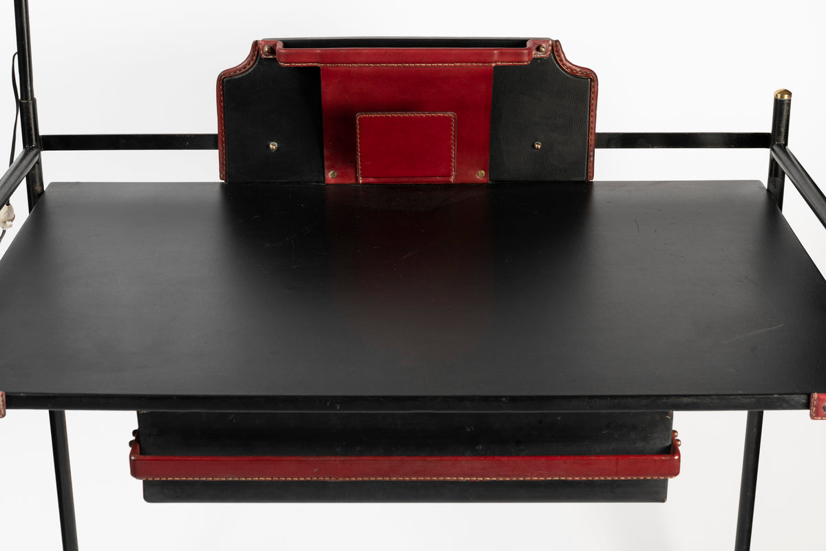 Jacques Adnet – Bureau à lampe intégrée – vue 6