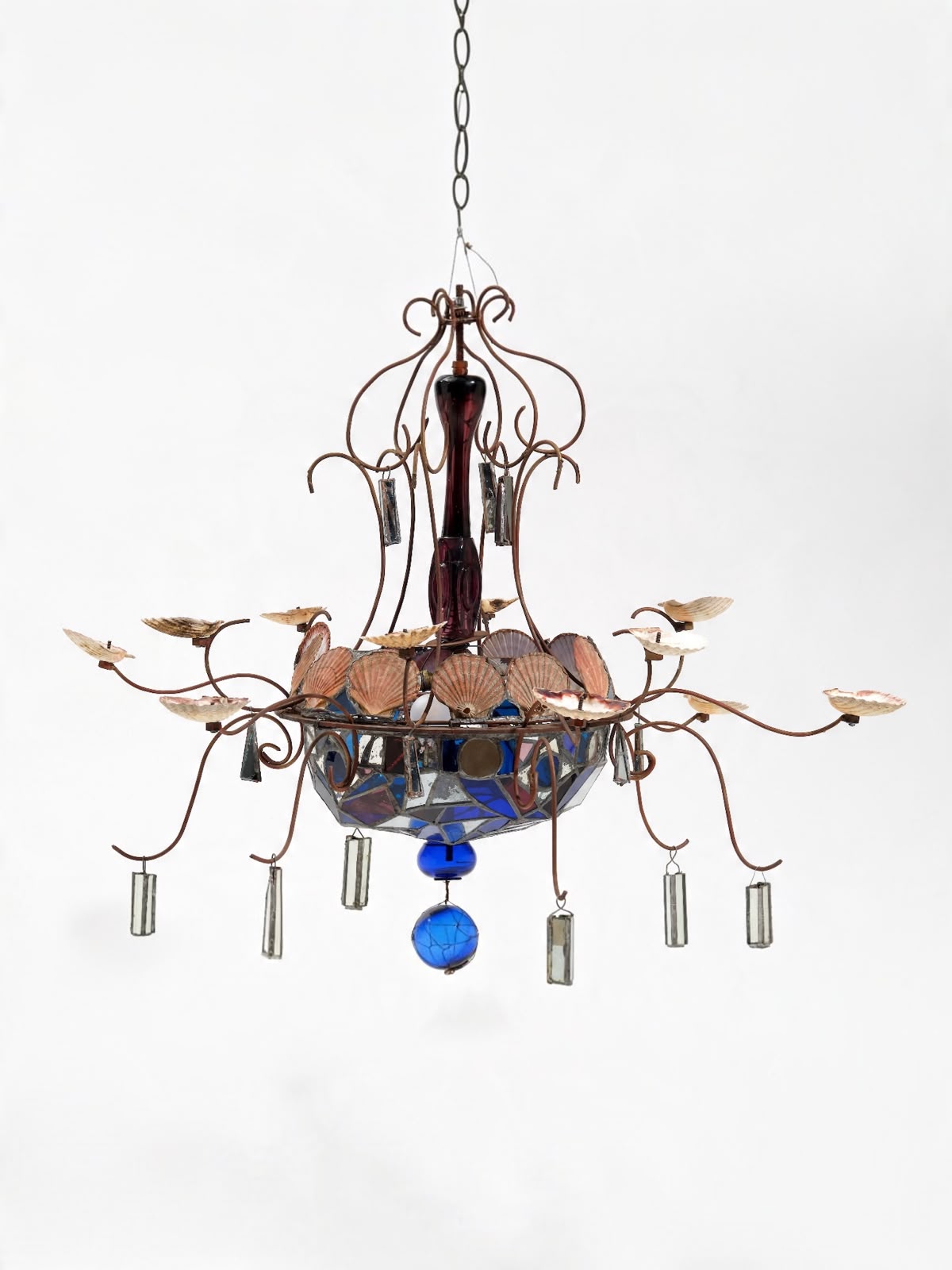 Lustre d'André Dubreuil et Tom Dixon, 1985, vue d'ensemble sur fond blanc