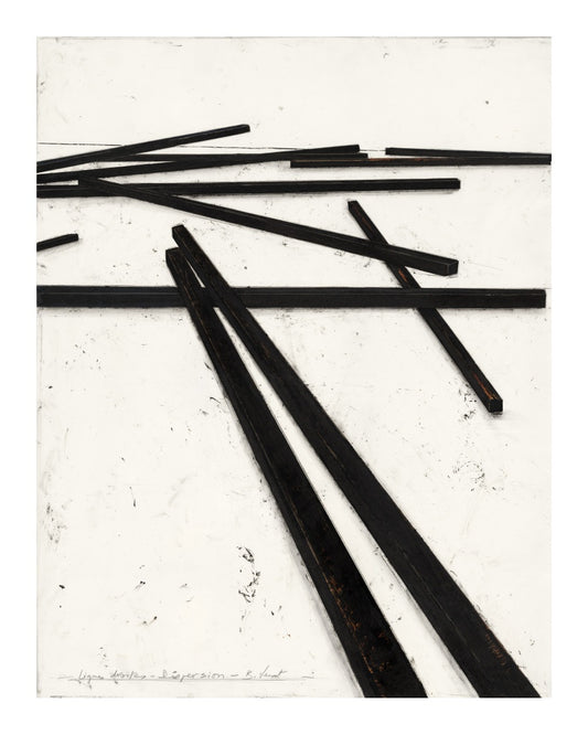 Bernar Venet, tapisserie « Lignes droites – Dispersions », 2019