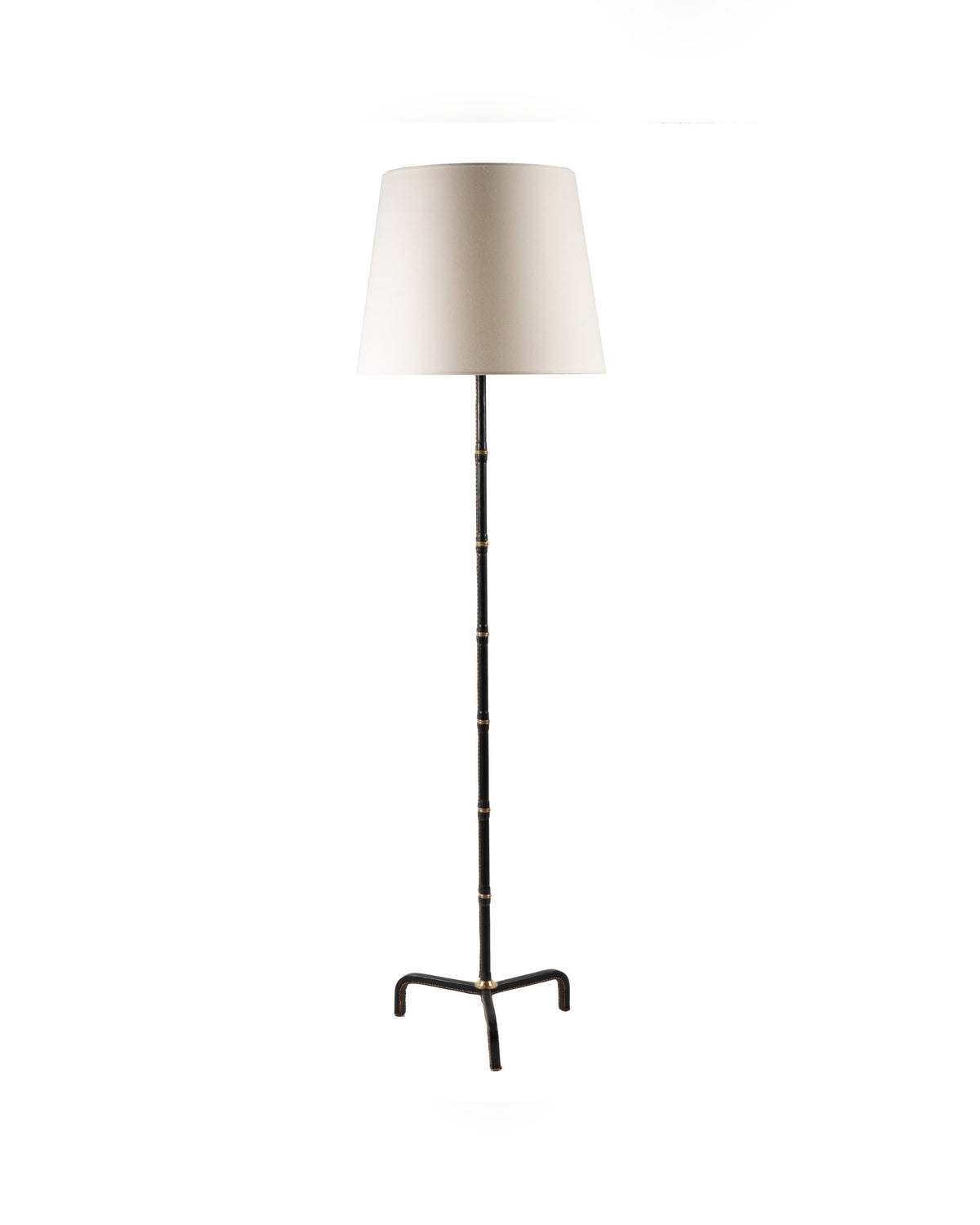 Jacques Adnet – Lampadaire tripode style bambou – vue d'ensemble