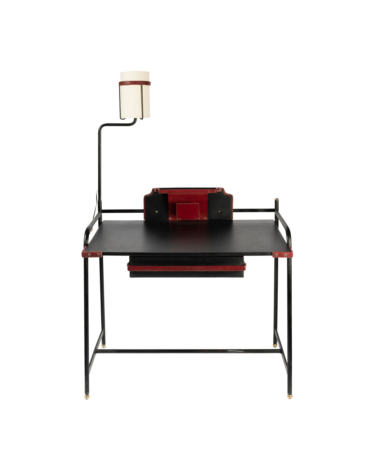 Jacques Adnet – Bureau à lampe intégrée – vue d'ensemble