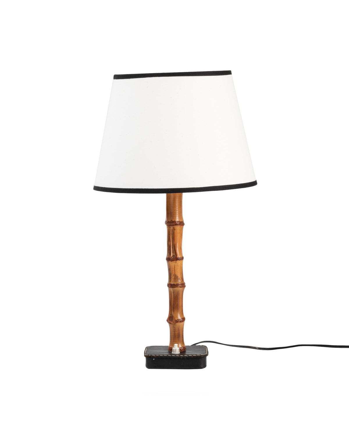 Jacques Adnet – Lampe de table en bambou – vue d'ensemble