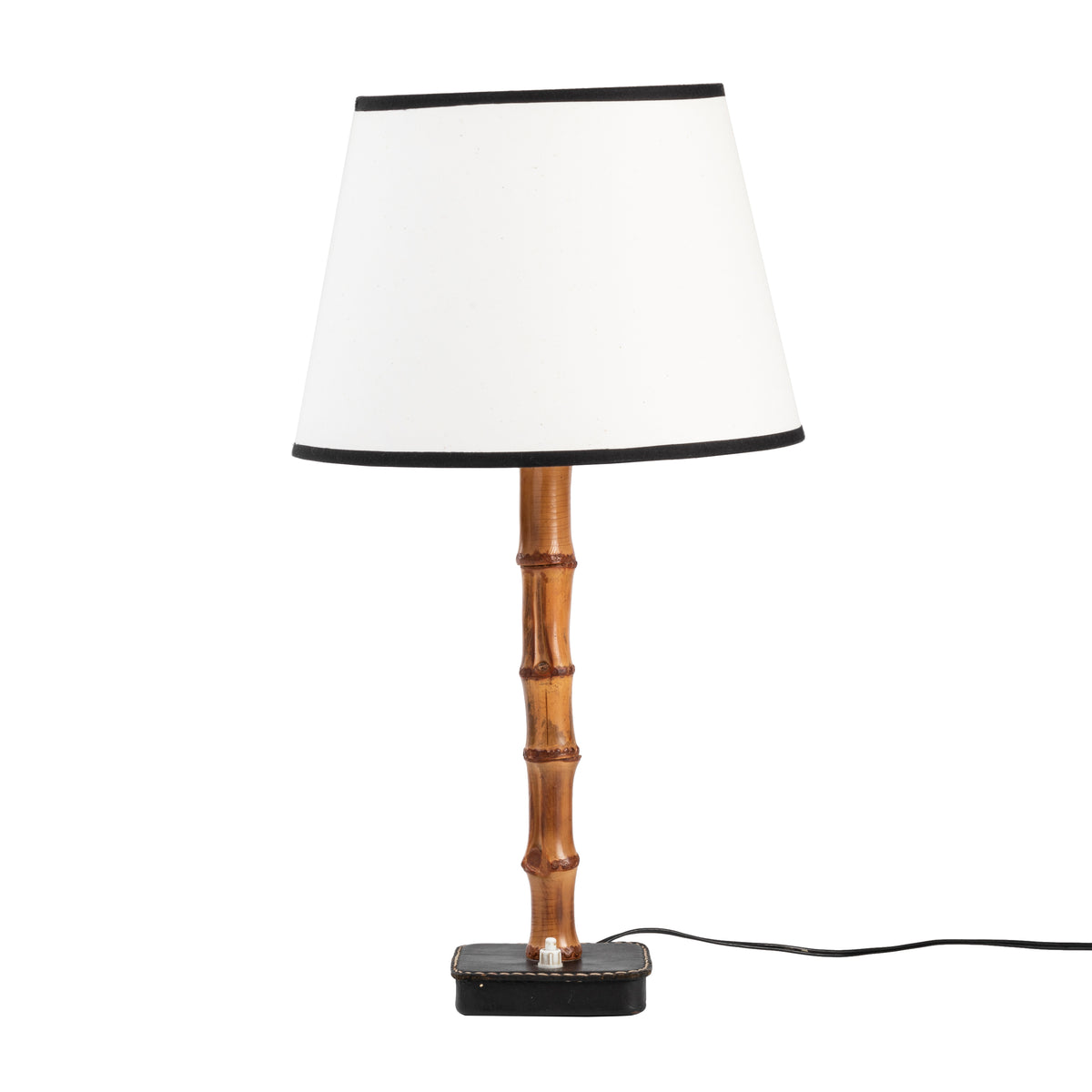 Jacques Adnet – Lampe de table en bambou – vue 2