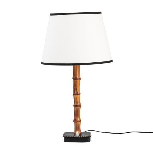 Jacques Adnet – Lampe de table en bambou – vue 2