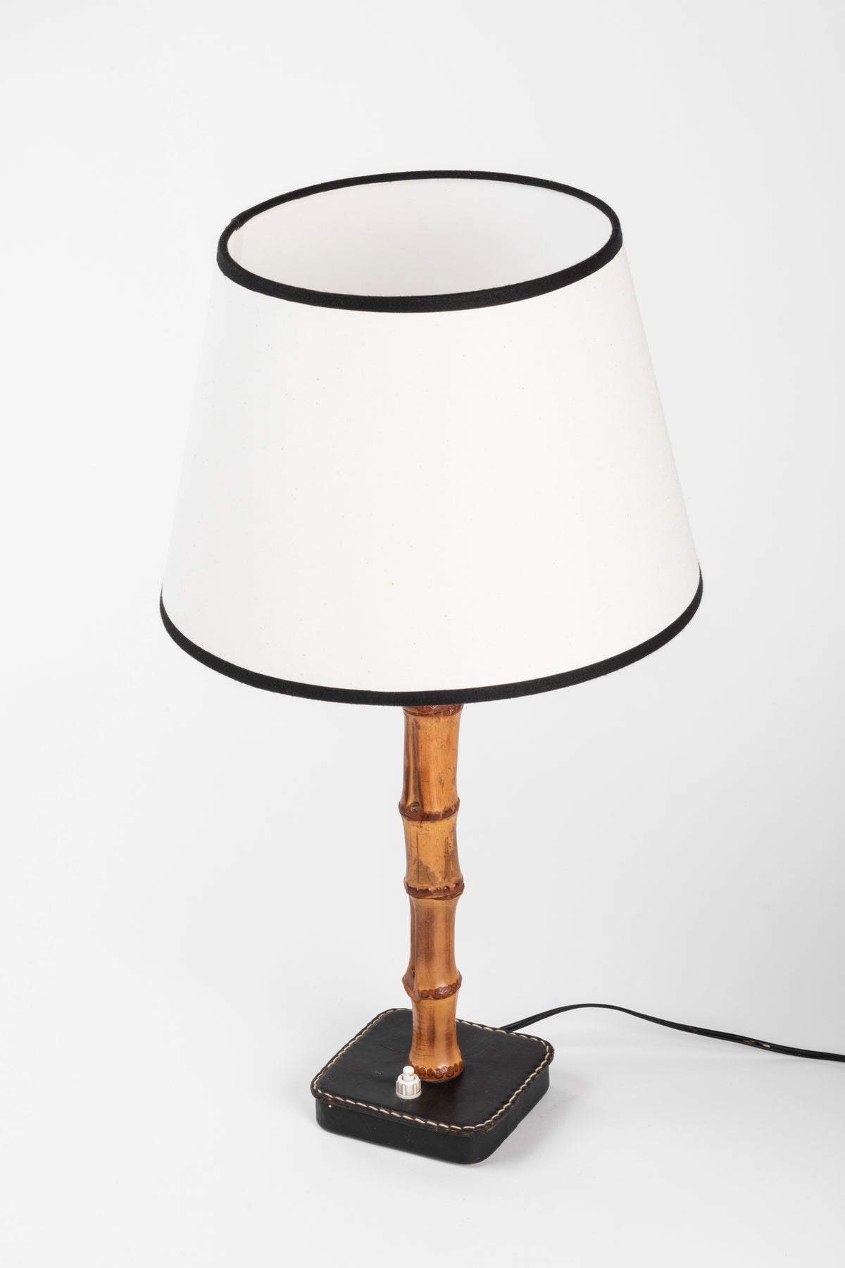 Jacques Adnet – Lampe de table en bambou – vue 4